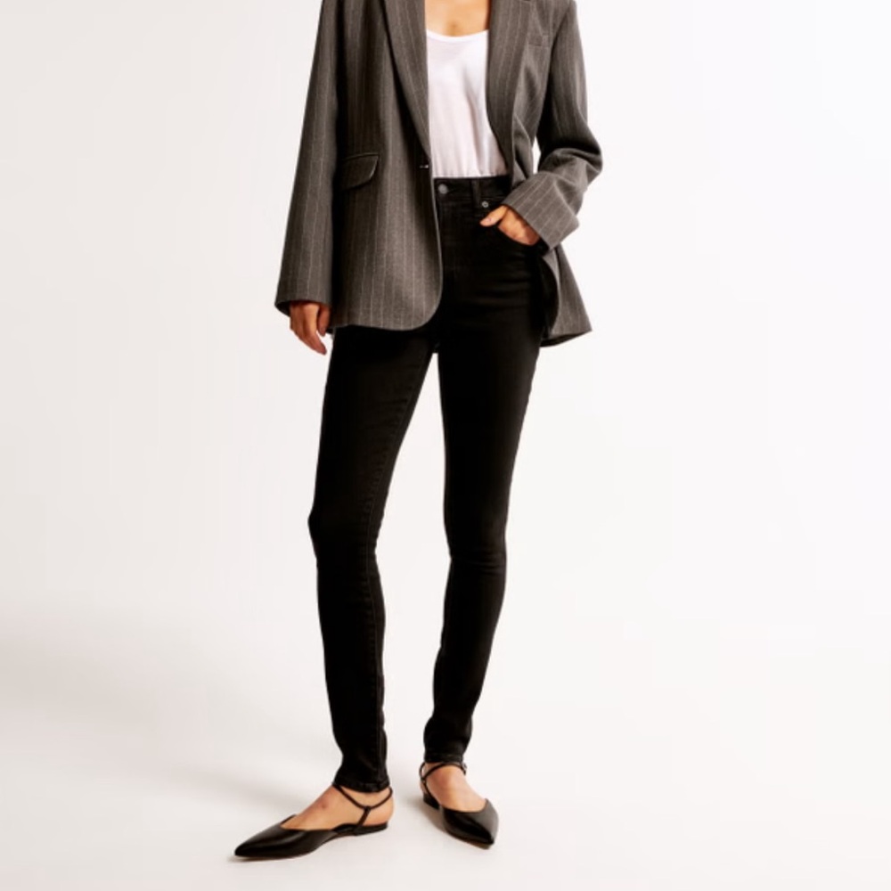 Abercrombie and Fitch Harper ankle black jeans